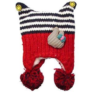 BabyToddlers Crochet Double Layered Knitted Beanie